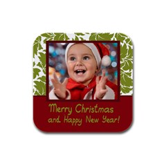 xmas - Rubber Square Coaster (4 pack)