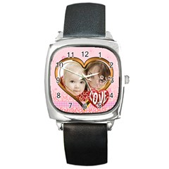 love - Square Metal Watch