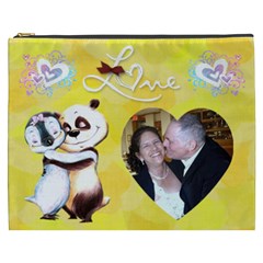 Penguin, Panda Love Cosmetic Bag (XXXL) 2 sides