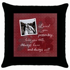 Love Throw Pillow Case - Throw Pillow Case (Black) Love Throw Pillow Case - Throw Pillow Case (Black)