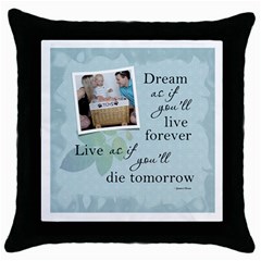 Dream Throw Pillow Case - Throw Pillow Case (Black)