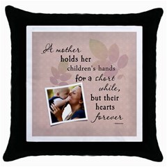 Mother Throw Pillow Case - Throw Pillow Case (Black)