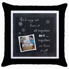 Family Throw Pillow Case - Throw Pillow Case (Black) Family Throw Pillow Case - Throw Pillow Case (Black)