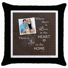 Home Throw Pillow Case - Throw Pillow Case (Black)