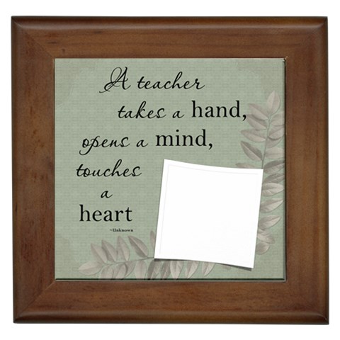 Teacher Framed Tile By Lil Front