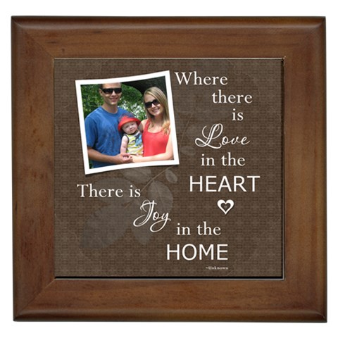 Home Framed Tile By Lil Front