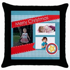 xmas - Throw Pillow Case (Black)