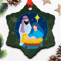 Nativity Snowflake Ornament (2 sides) - Snowflake Ornament (Two Sides)