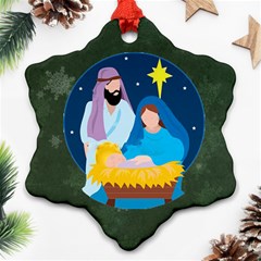 Nativity Snowflake Ornament (2 sides) - Snowflake Ornament (Two Sides)