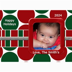 Happy Holiday 5x2 0242 - 5  x 7  Photo Cards