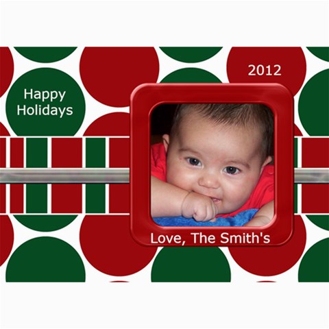Happy Holiday 5x2 0242 By Angela Anos 7 x5  Photo Card - 6