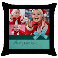 xmas - Throw Pillow Case (Black)