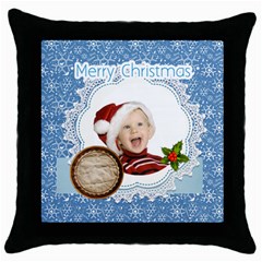 xmas - Throw Pillow Case (Black)