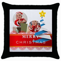 xmas - Throw Pillow Case (Black)