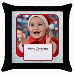 xmas - Throw Pillow Case (Black)