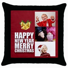 xmas - Throw Pillow Case (Black)