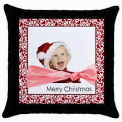 xmas - Throw Pillow Case (Black)