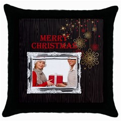 xmas - Throw Pillow Case (Black)