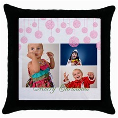 xmas - Throw Pillow Case (Black)