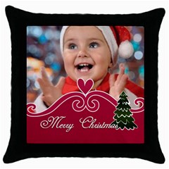 xmas - Throw Pillow Case (Black)