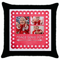 xmas - Throw Pillow Case (Black)