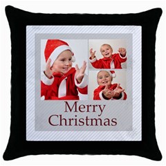 xmas - Throw Pillow Case (Black)