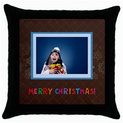 xmas - Throw Pillow Case (Black)