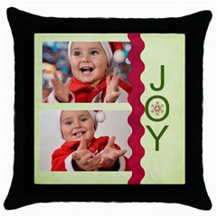 xmas - Throw Pillow Case (Black)