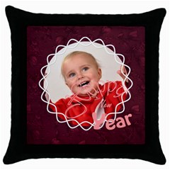 xmas - Throw Pillow Case (Black)