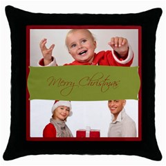 xmas - Throw Pillow Case (Black)