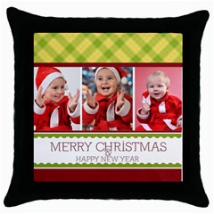 xmas - Throw Pillow Case (Black)