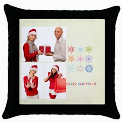 xmas - Throw Pillow Case (Black)