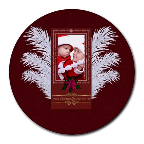 Xmas By Debe Lee 8 x8  Round Mousepad - 1
