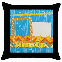 summer - Throw Pillow Case (Black)