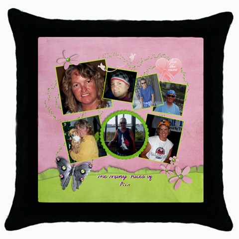 Throw Pillow Case For The Cure By Pat Kirby Front