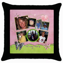 Throw Pillow Case_For the Cure - Throw Pillow Case (Black)