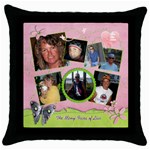 Throw Pillow Case_For the Cure - Throw Pillow Case (Black)