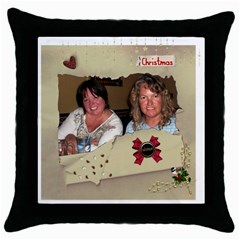 Throw Pillow Case_Sisters - Throw Pillow Case (Black)