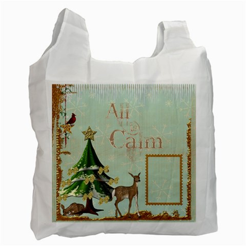 All Is Calm Recycle Bag By Catvinnat Front