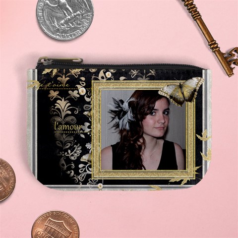 L amour Mini Coin Purse 2 By Catvinnat Front