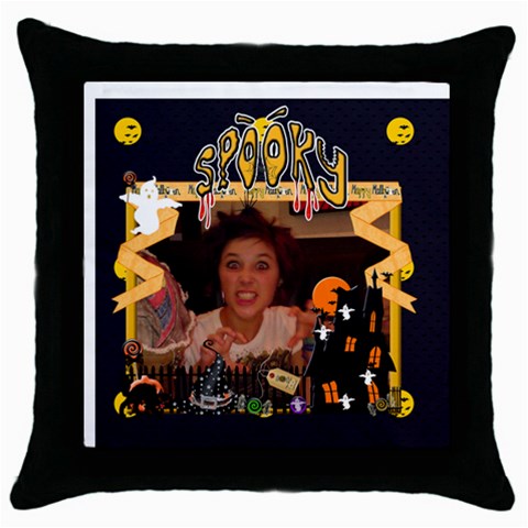 Spooky Halloween Cushion Funky By Claire Mcallen Front