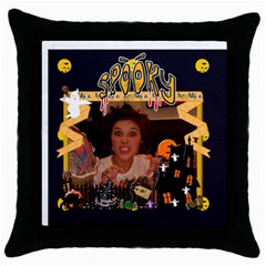 Spooky Halloween cushion funky (5 styles) - Throw Pillow Case (Black) Spooky Halloween cushion funky (5 styles) - Throw Pillow Case (Black)
