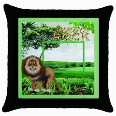 Jungle Rock  Throw Pillow - Throw Pillow Case (Black)