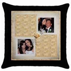 Rosa Throw Pillow (5 styles) - Throw Pillow Case (Black)