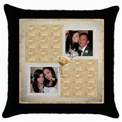 Rosa Throw Pillow - Throw Pillow Case (Black)