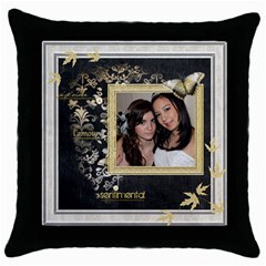 L Amour  Throw Pillow 2 - Throw Pillow Case (Black)