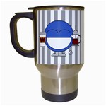 Coffee mug stripes - Travel Mug (White)