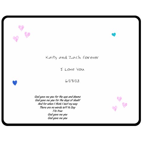Kaity And Zach By Kaity 60 x50  Blanket Front