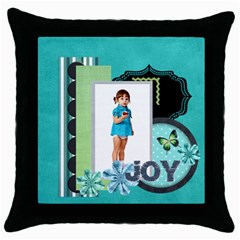 xmas - Throw Pillow Case (Black)