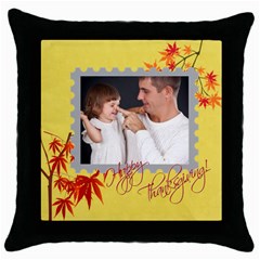 fall - Throw Pillow Case (Black)